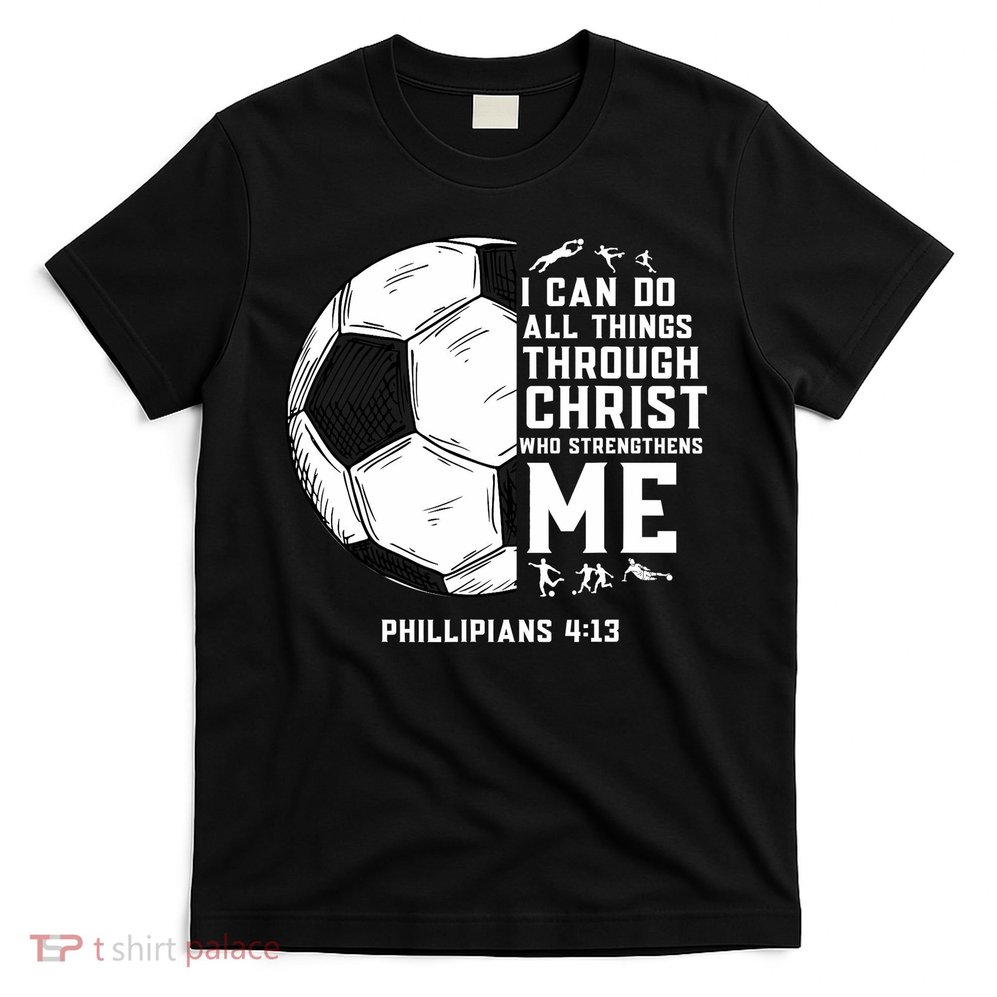Christian Soccer Men Boys Religious T-Shirt
