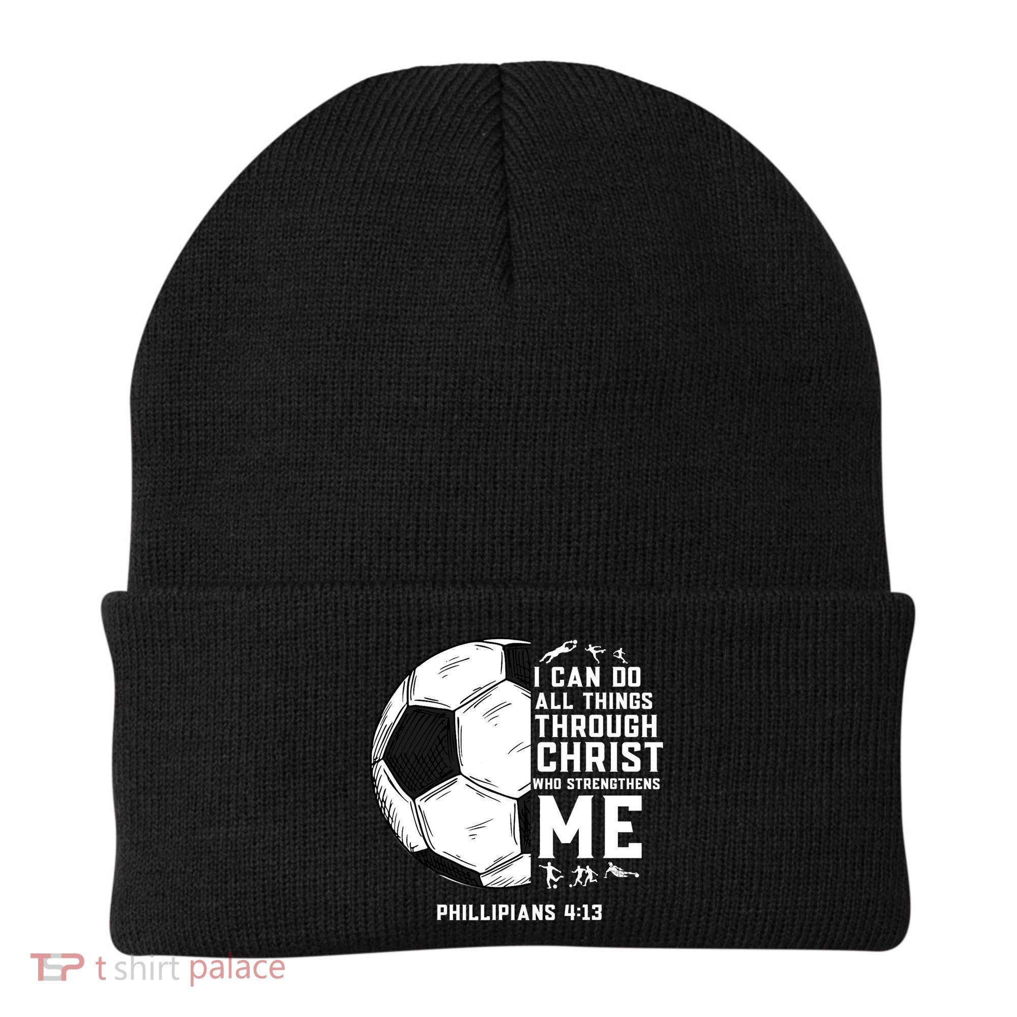 Christian Soccer Men Boys Religious Beanie
