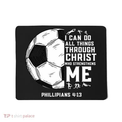 Christian Soccer Men Boys Religious Mousepad