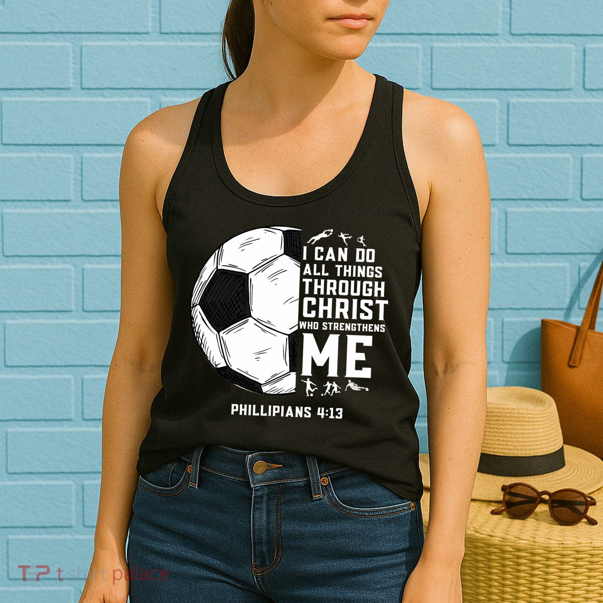 Christian Soccer Men Boys Religious Women's Tank Top