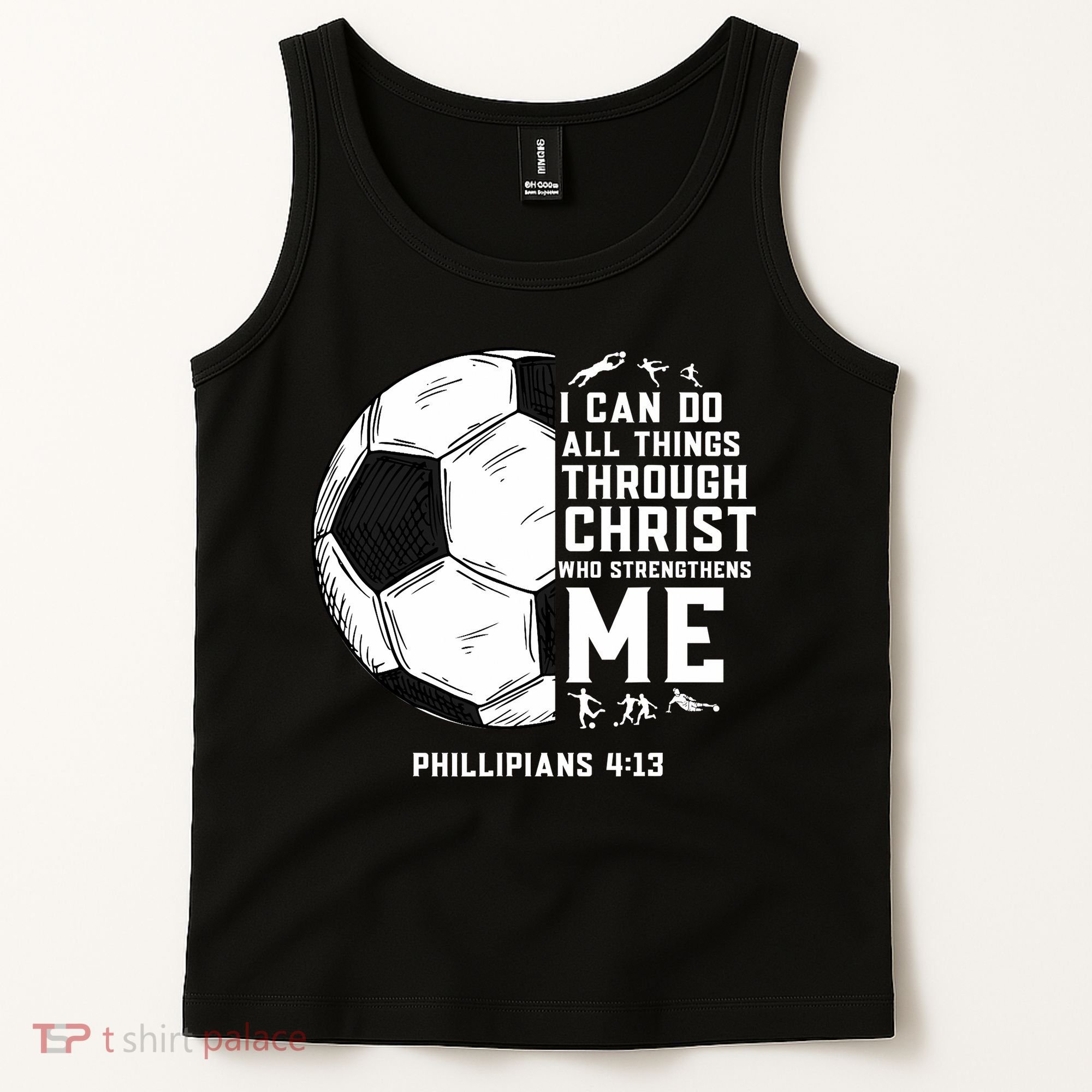 Christian Soccer Men Boys Religious Tank Top