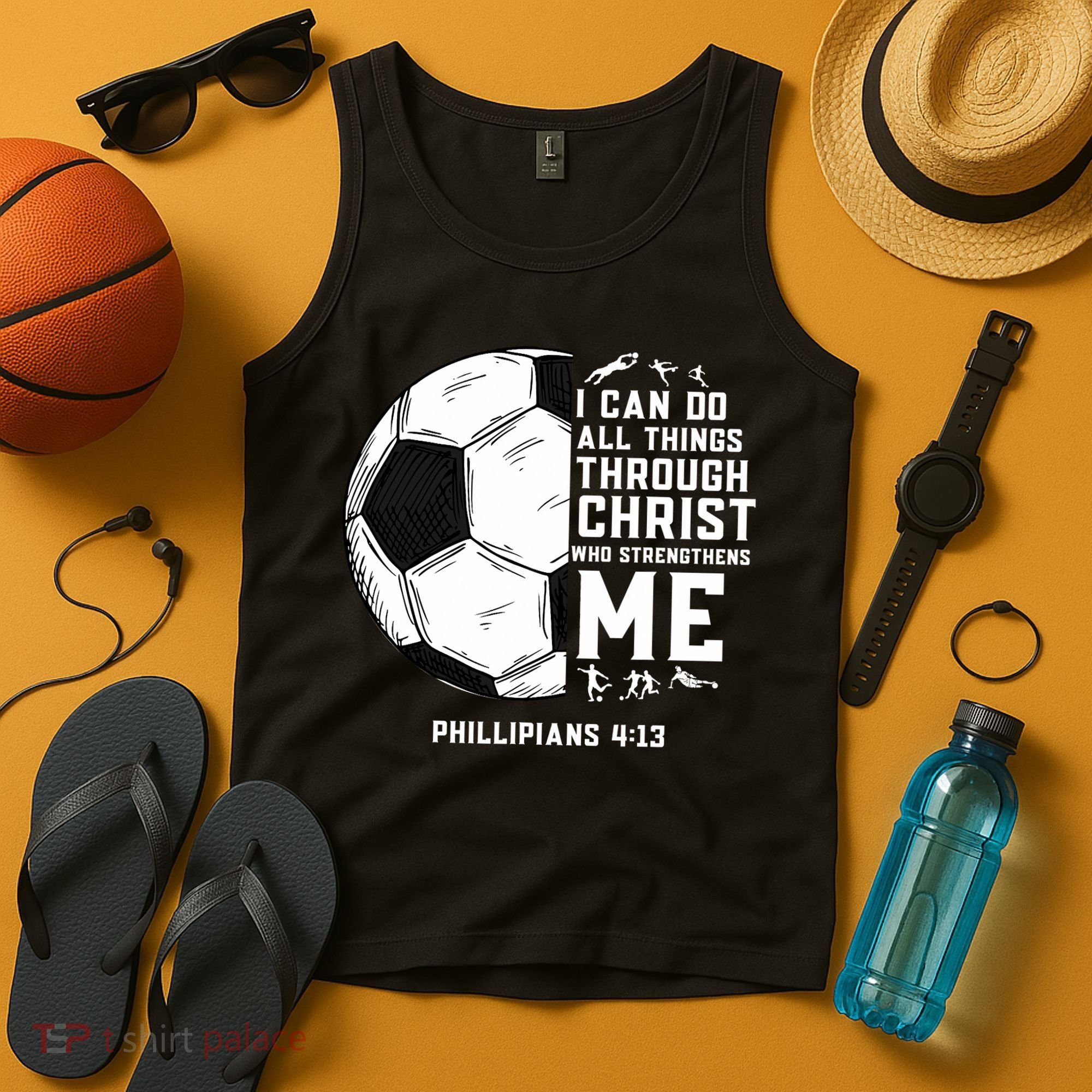 Christian Soccer Men Boys Religious Tank Top