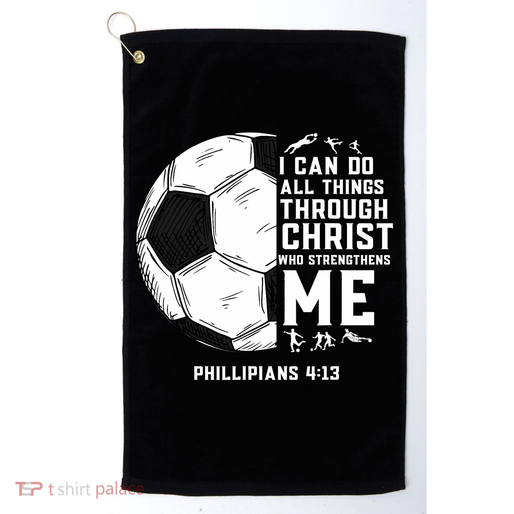 Christian Soccer Men Boys Religious Golf Towel