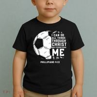 Christian Soccer Men Boys Religious Toddler T-Shirt thumb 2