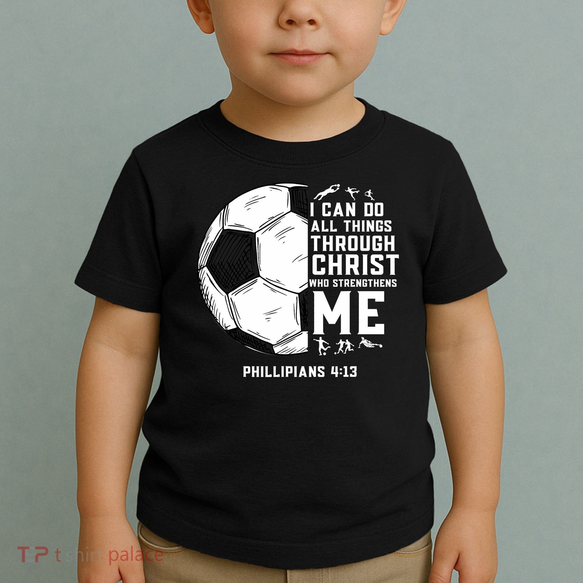 Christian Soccer Men Boys Religious Toddler T-Shirt