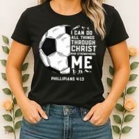 Christian Soccer Men Boys Religious Women's T-Shirt thumb 2