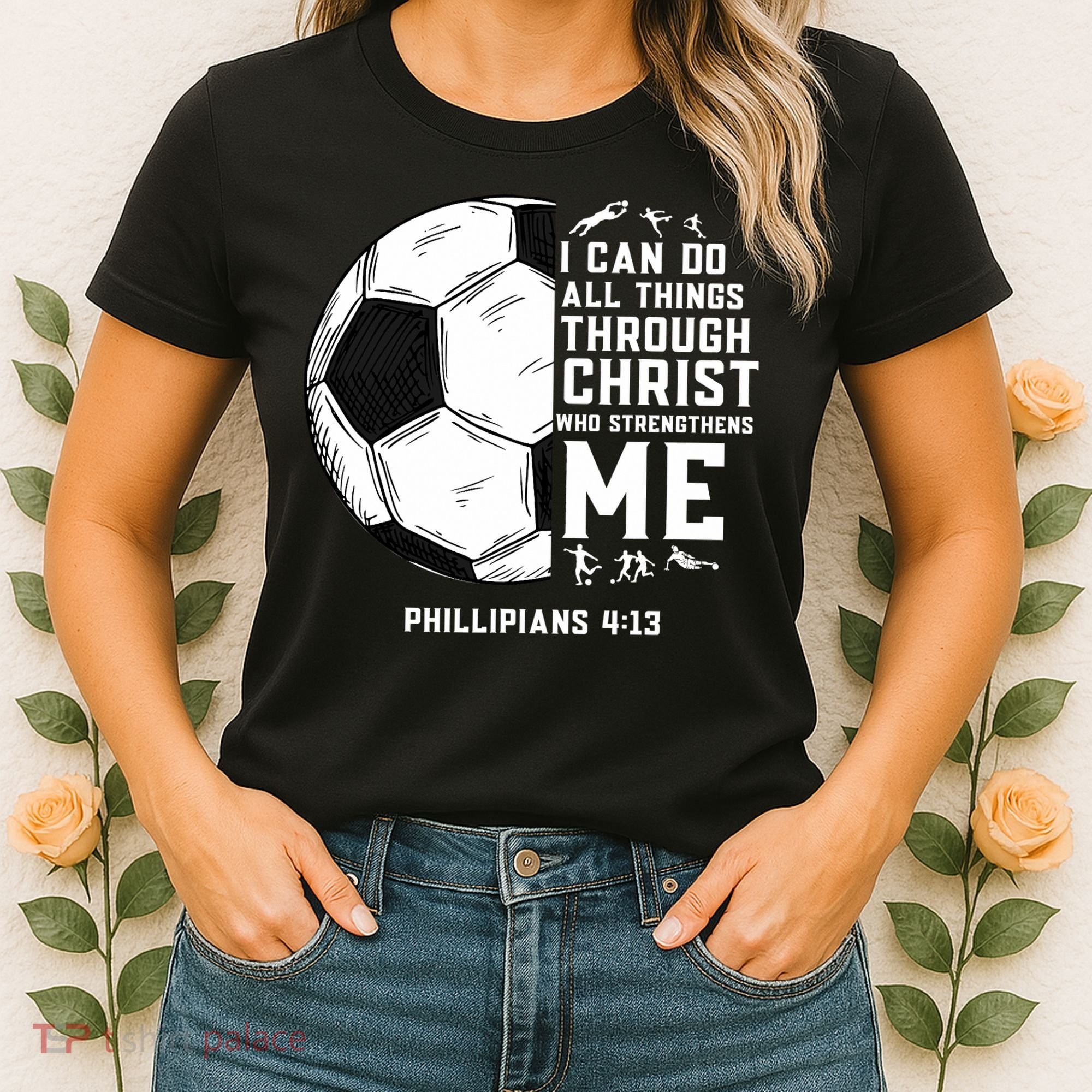 Christian Soccer Men Boys Religious Women's T-Shirt