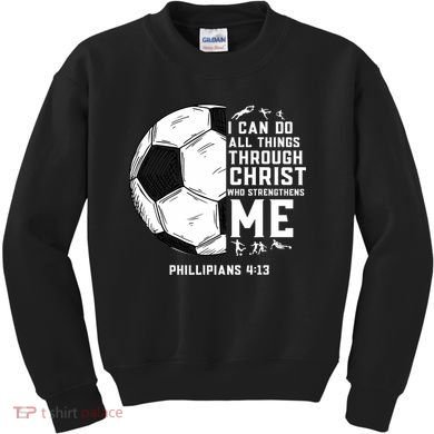Christian Soccer Men Boys Religious Kids Sweatshirt