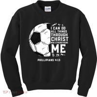 Christian Soccer Men Boys Religious Kids Sweatshirt thumb 0