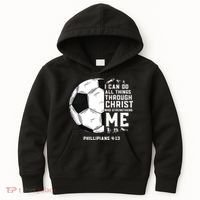 Christian Soccer Men Boys Religious Kids Hoodie thumb 0