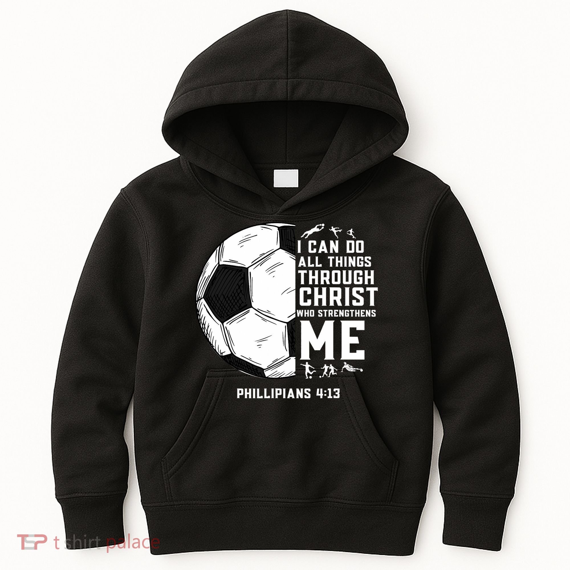 Christian Soccer Men Boys Religious Kids Hoodie