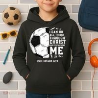 Christian Soccer Men Boys Religious Kids Hoodie thumb 2