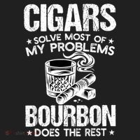 Cigars Solve Most Of My Problems Bourbon Does The Rest Tumbler thumb 3