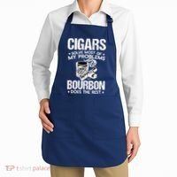 Cigars Solve Most Of My Problems Bourbon Does The Rest Apron thumb 2