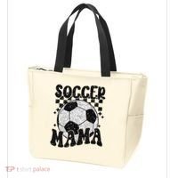 Checkered Soccer Mama Retro Soccer Mom Soccer Season Tote Bag thumb 3