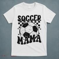 Checkered Soccer Mama Retro Soccer Mom Soccer Season T-Shirt thumb 5