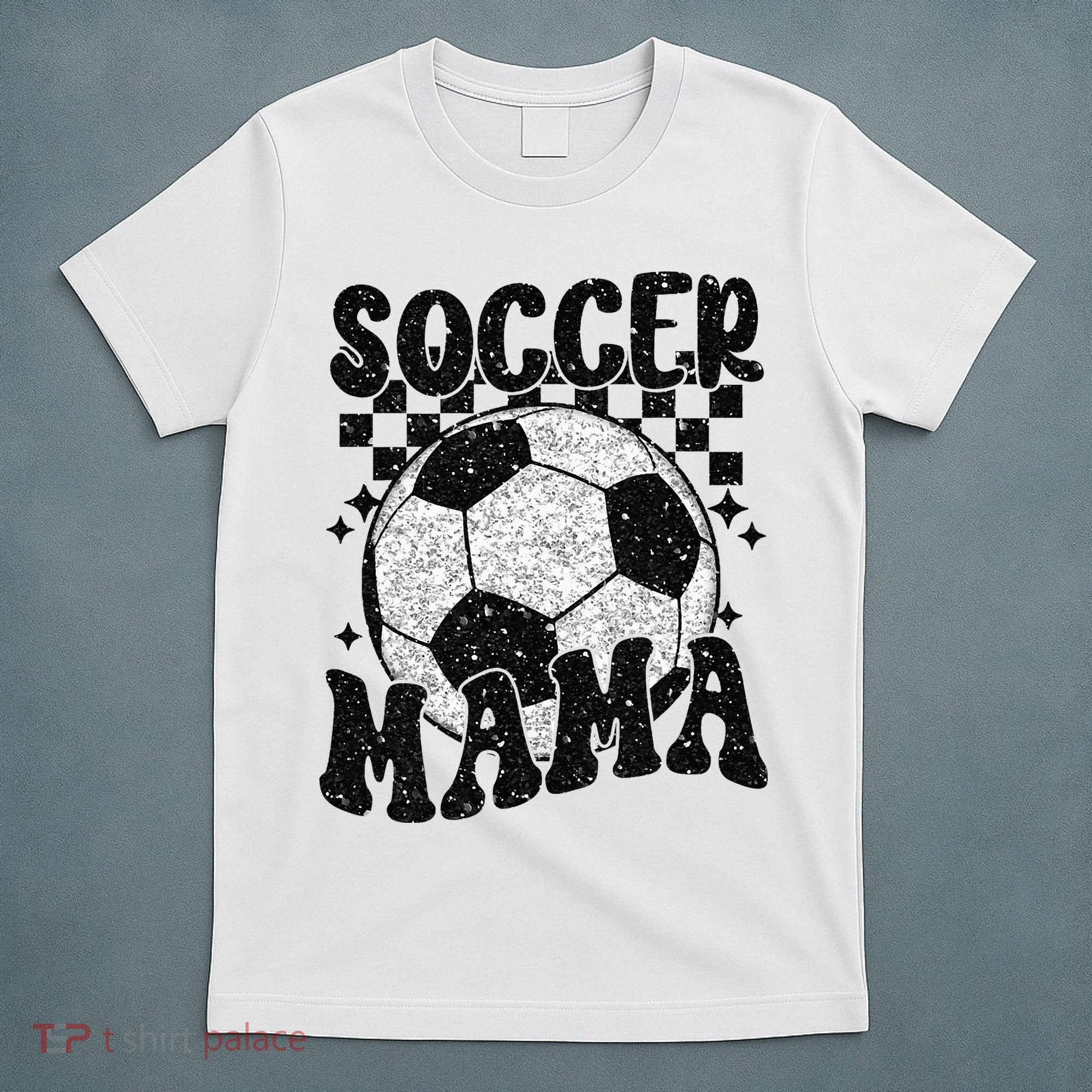Checkered Soccer Mama Retro Soccer Mom Soccer Season T-Shirt