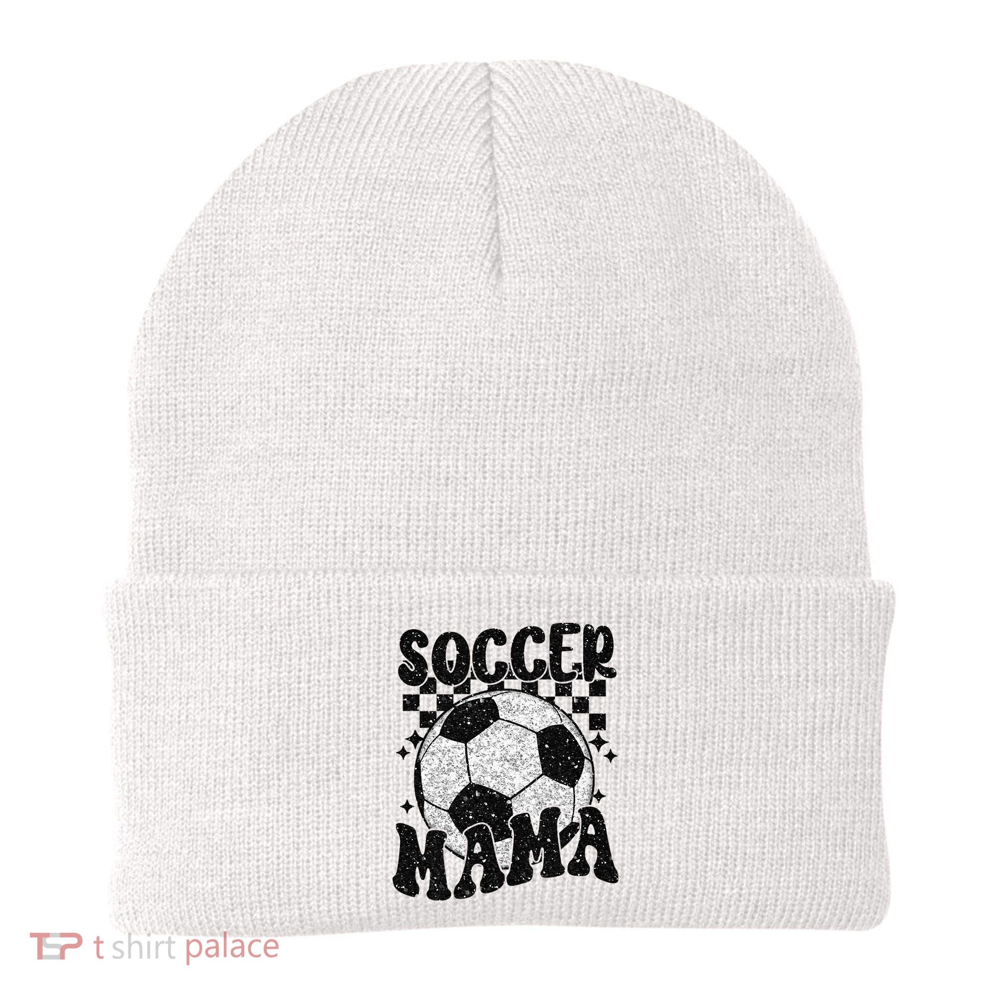 Checkered Soccer Mama Retro Soccer Mom Soccer Season Beanie