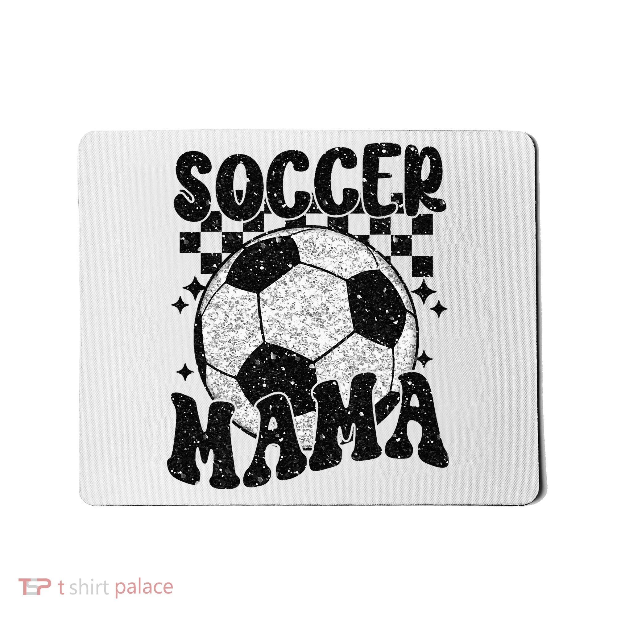Checkered Soccer Mama Retro Soccer Mom Soccer Season Mousepad