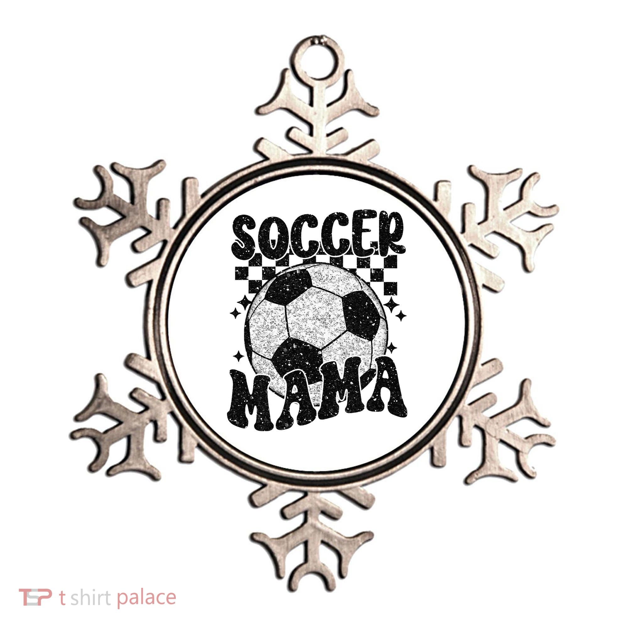 Checkered Soccer Mama Retro Soccer Mom Soccer Season Ornament
