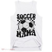 Checkered Soccer Mama Retro Soccer Mom Soccer Season Tank Top thumb 0