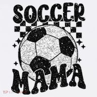 Checkered Soccer Mama Retro Soccer Mom Soccer Season Women's Long Sleeve Shirt thumb 2