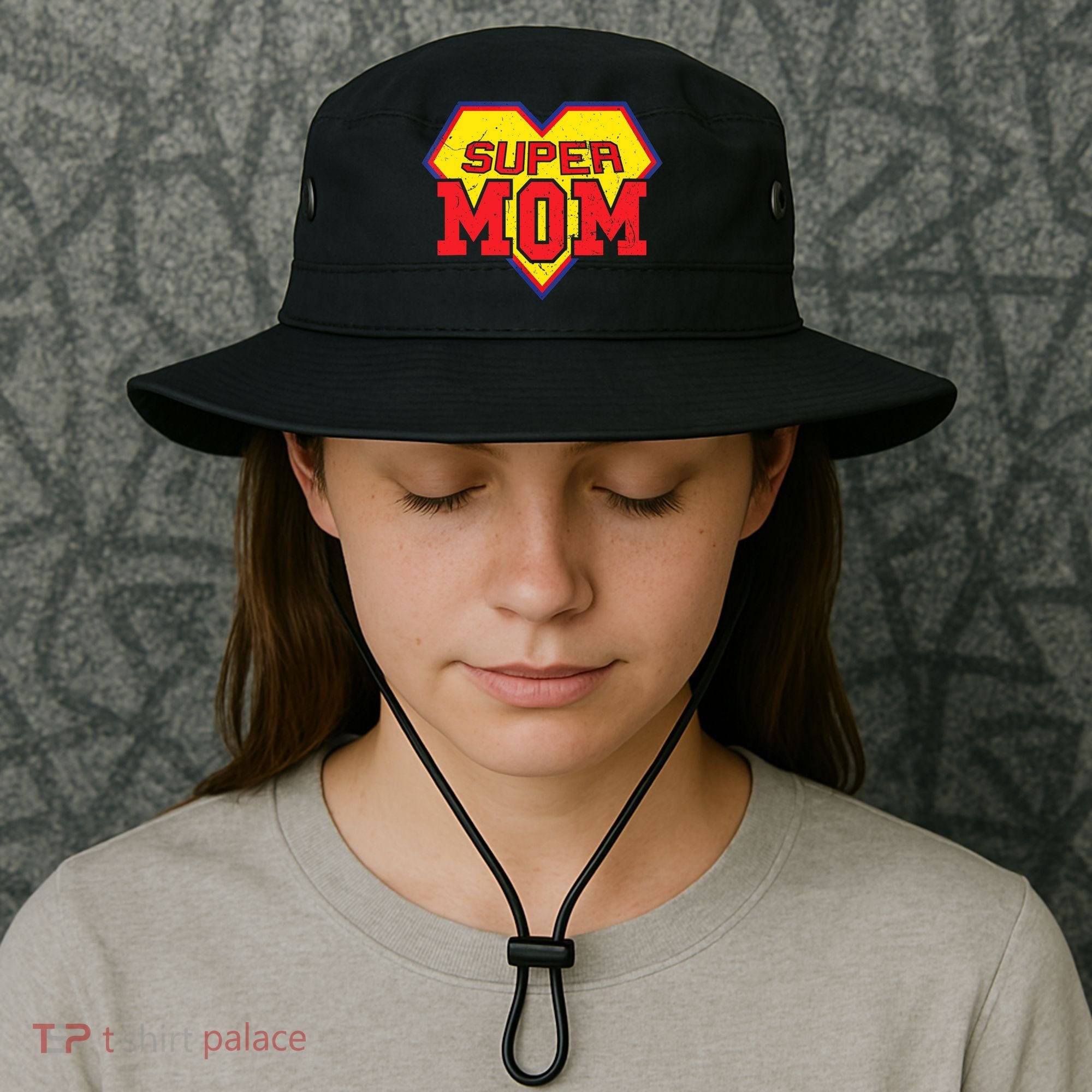 Cool Super Mom Gift Funny Superhero Mother's Day Gift Bucket Hat
