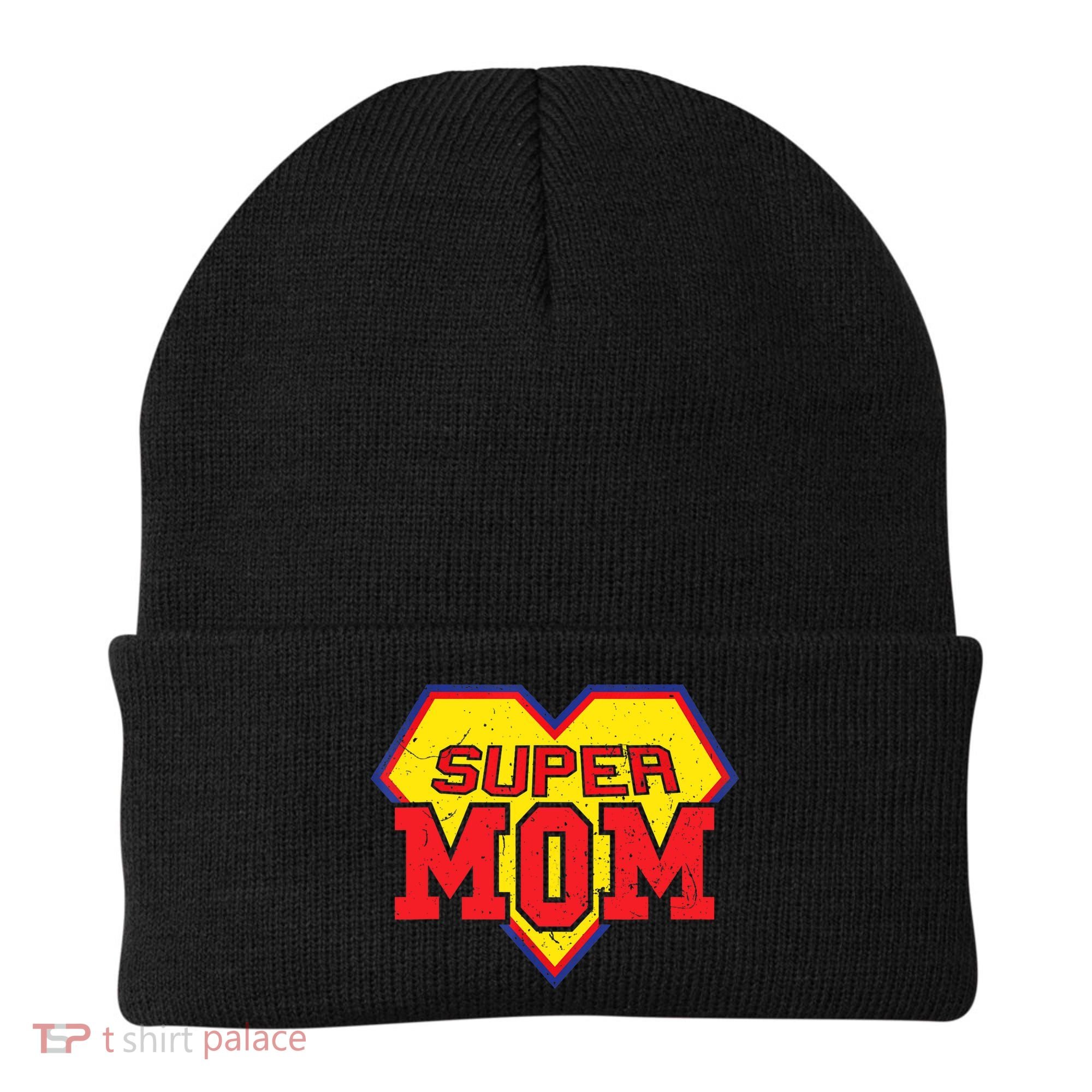 Cool Super Mom Gift Funny Superhero Mother's Day Gift Beanie