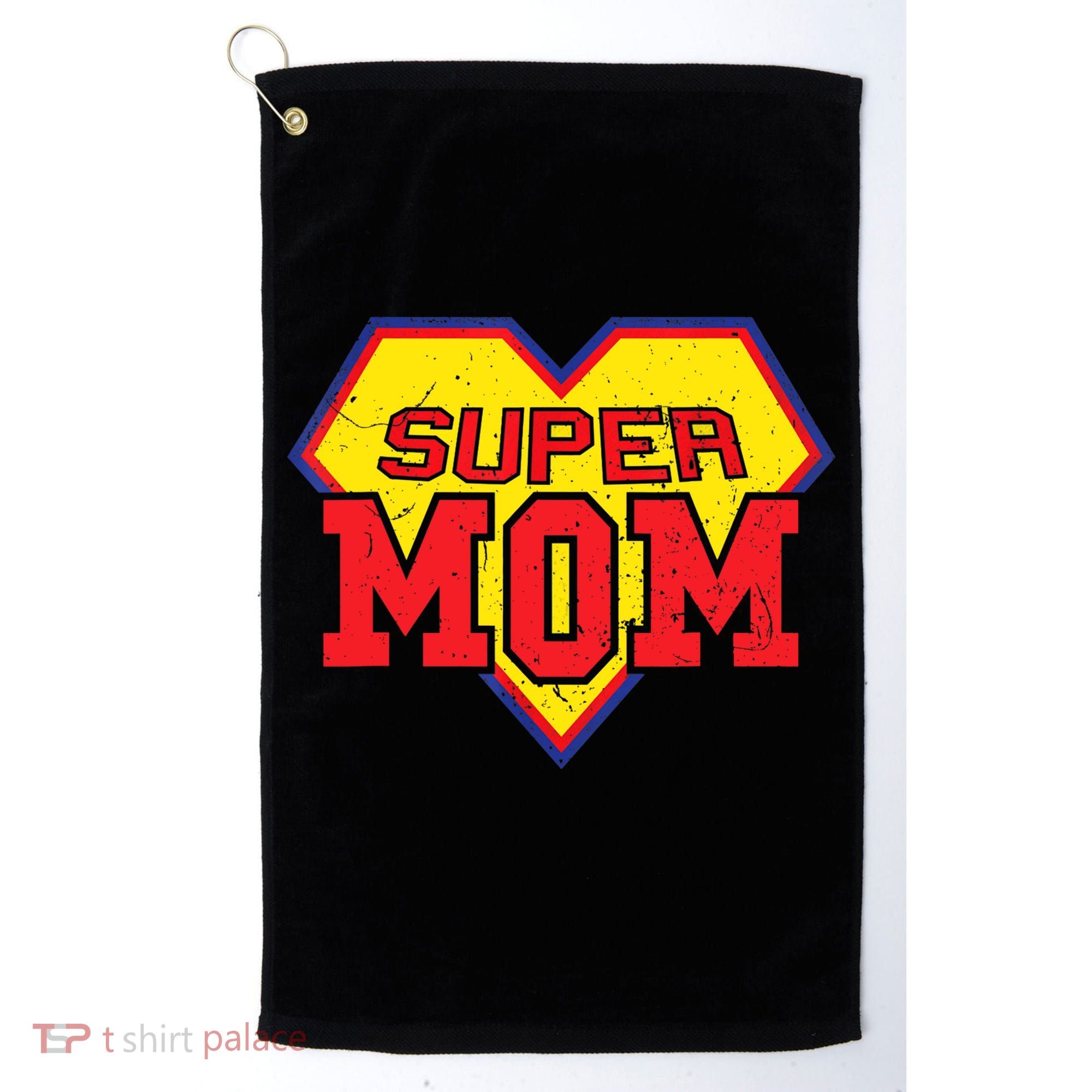 Cool Super Mom Gift Funny Superhero Mother's Day Gift Golf Towel