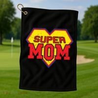 Cool Super Mom Gift Funny Superhero Mother's Day Gift Golf Towel thumb 1