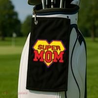 Cool Super Mom Gift Funny Superhero Mother's Day Gift Golf Towel thumb 2