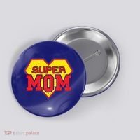 Cool Super Mom Gift Funny Superhero Mother's Day Gift Button thumb 0