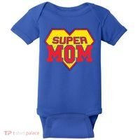 Cool Super Mom Gift Funny Superhero Mother's Day Gift Baby Bodysuit thumb 0