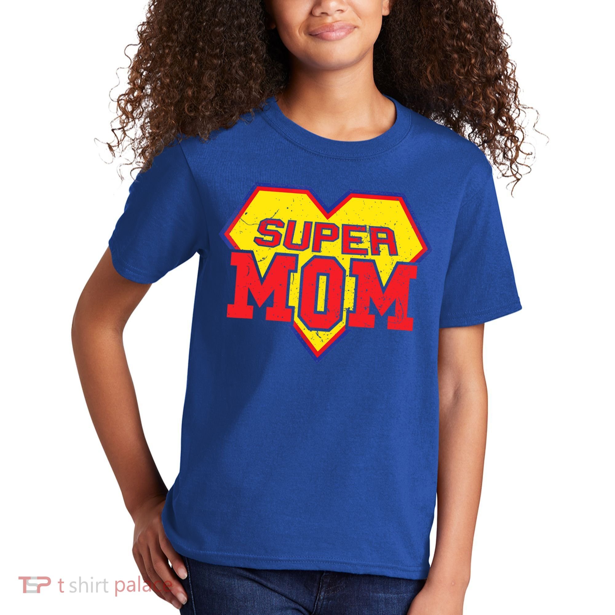Cool Super Mom Gift Funny Superhero Mother's Day Gift Kids T-Shirt