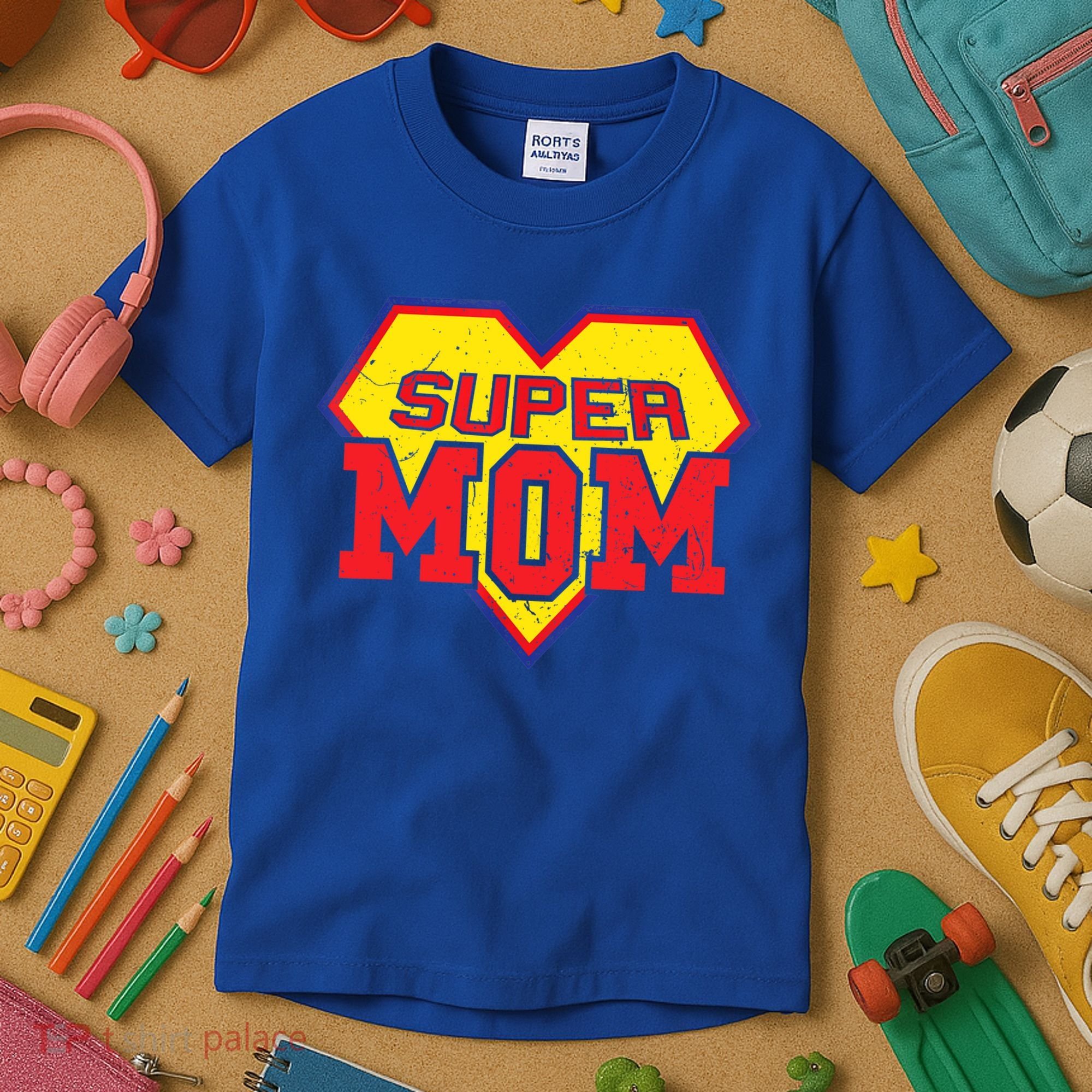 Cool Super Mom Gift Funny Superhero Mother's Day Gift Kids T-Shirt