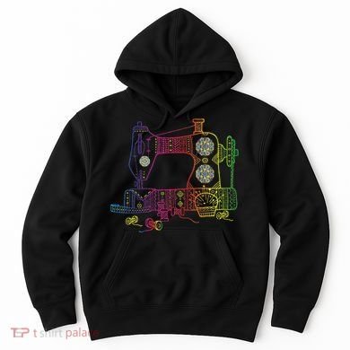 Colorful Sewing Machine Quilter Quilting Seamstress Hoodie