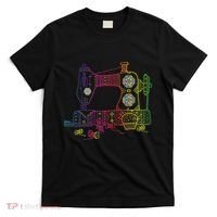 Colorful Sewing Machine Quilter Quilting Seamstress T-Shirt thumb 0
