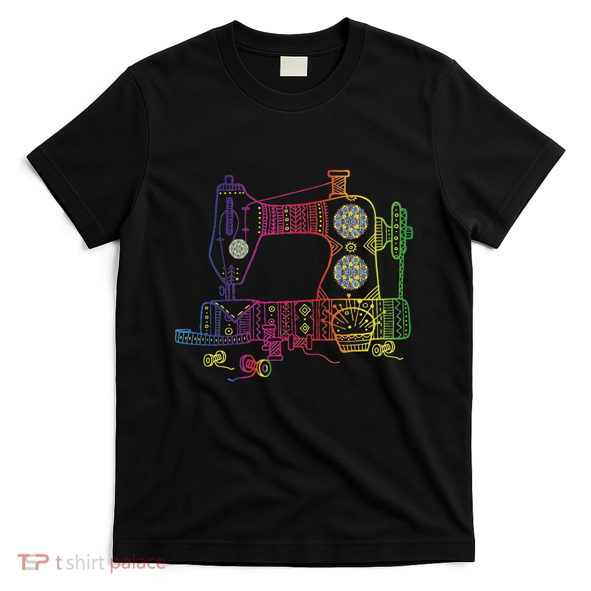 Colorful Sewing Machine Quilter Quilting Seamstress T-Shirt