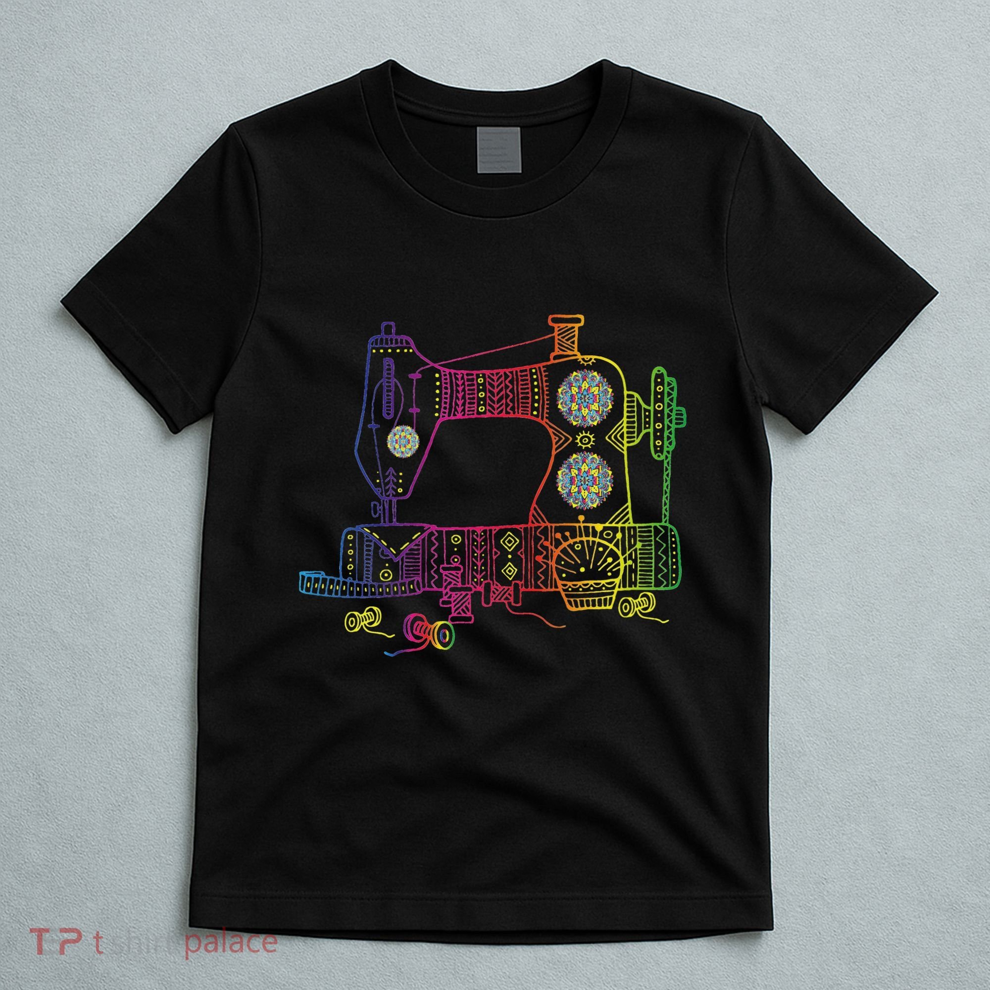 Colorful Sewing Machine Quilter Quilting Seamstress T-Shirt