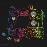Colorful Sewing Machine Quilter Quilting Seamstress T-Shirt thumb 7