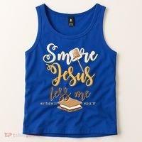 Christian Smore More Jesus Less Me Camping Chocolate Dessert Tank Top thumb 2