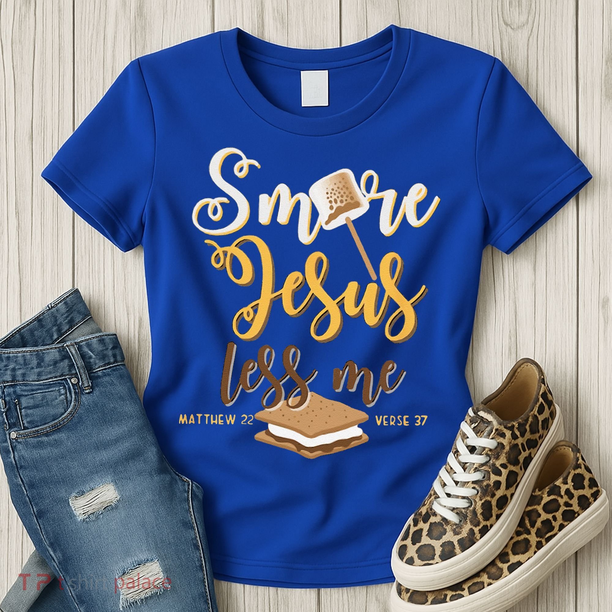 Christian Smore More Jesus Less Me Camping Chocolate Dessert Women's T-Shirt