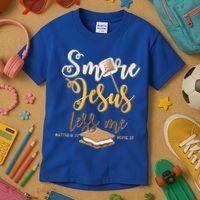 Christian Smore More Jesus Less Me Camping Chocolate Dessert Kids T-Shirt thumb 3