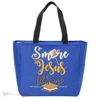Christian Smore More Jesus Less Me Camping Chocolate Dessert Tote Bag thumb 0