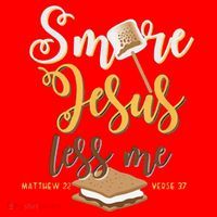 Christian Smore More Jesus Less Me Camping Chocolate Dessert Santa Hat thumb 1
