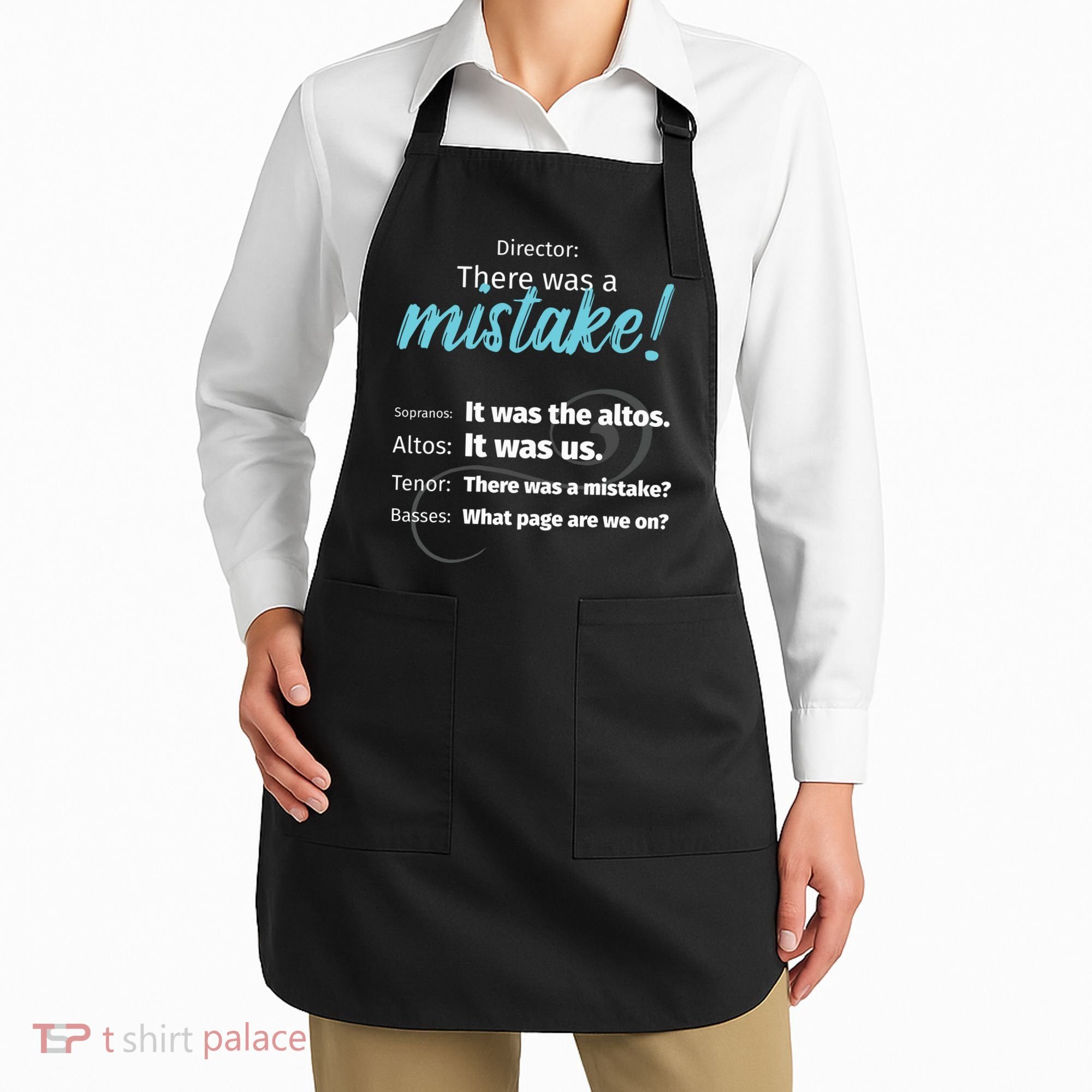 Choir Singing Music There Was A Mistake Apron