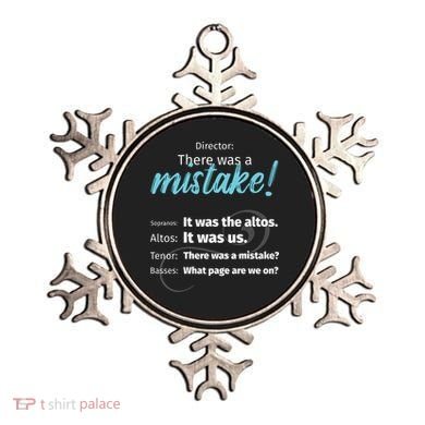 Choir Singing Music There Was A Mistake Ornament