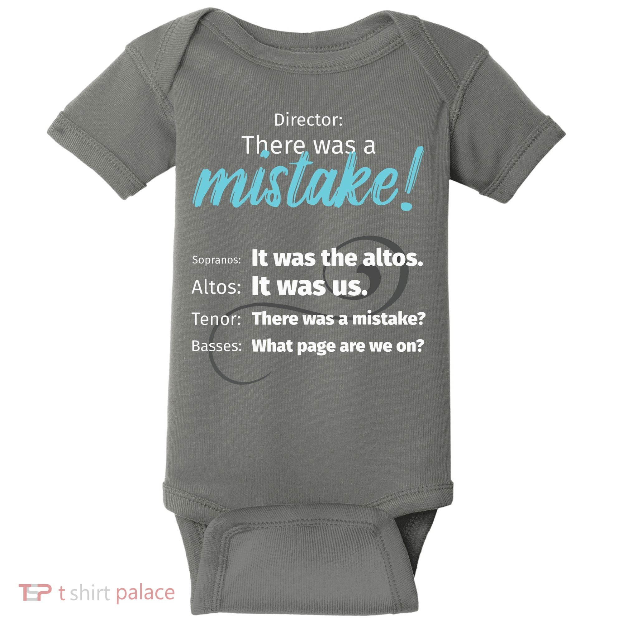 Choir Singing Music There Was A Mistake Baby Bodysuit