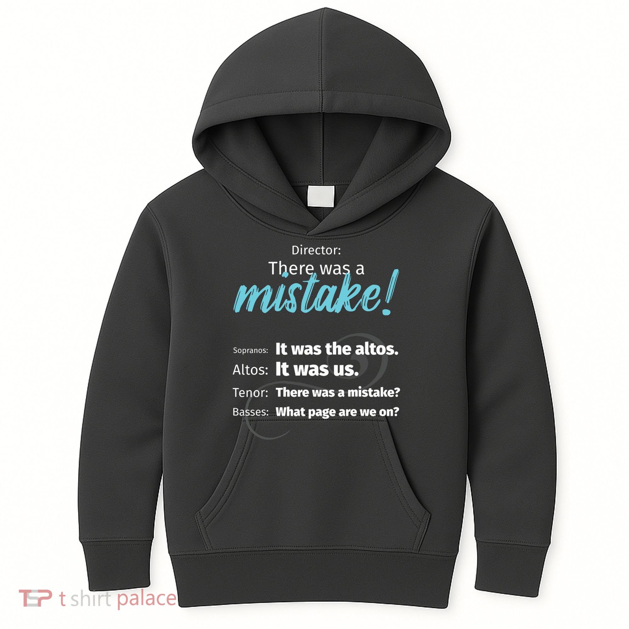Choir Singing Music There Was A Mistake Kids Hoodie