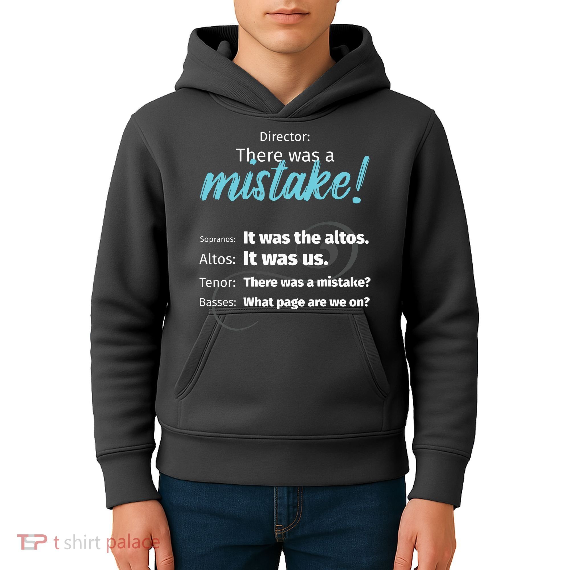 Choir Singing Music There Was A Mistake Kids Hoodie